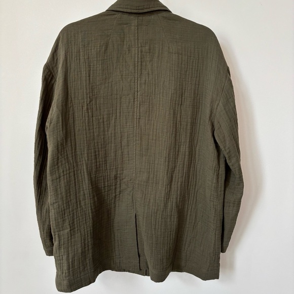 Madewell Lightspun Dorset Dark Green Blazer Size L - Picture 8 of 9